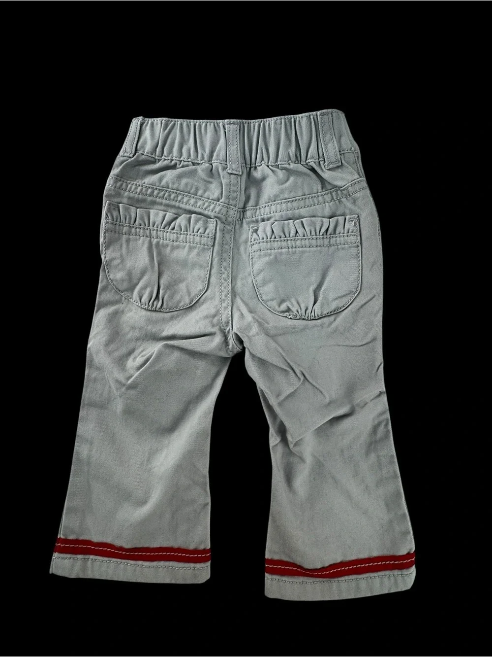Gymboree Light Gray Pants with Red Trim